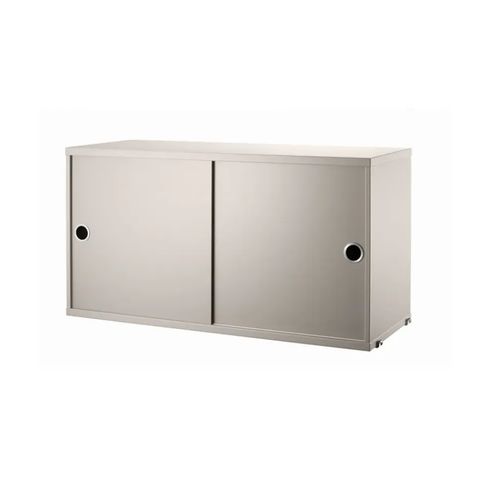 Vitrines & Présentoirs<String Armoire à portes coulissantes , beige, 78x30 cm