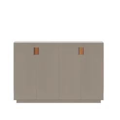 Vitrines & Présentoirs<Asplund Armoire Frame 160 High , dark sand, portes pliantes, 42 cm, cognac