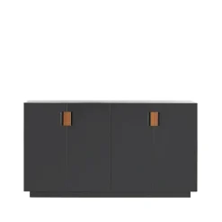 Vitrines & Présentoirs<Asplund Armoire Frame 160 Medium, char grey, portes pliantes, 42cm, cognac