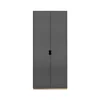 Vitrines & Présentoirs<Asplund Armoire haute Snö F, Storm grey, base en bouleau, dj.42 cm