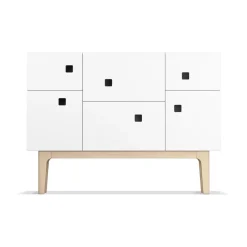 Vitrines & Présentoirs<Zweed Armoire Peep C2, blanc, chêne pigmenté blanc