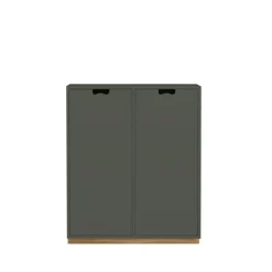 Vitrines & Présentoirs<Asplund Armoire Snö E, Green khaki, base en chêne, portes opaques, dj.42 cm
