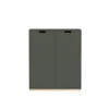 Vitrines & Présentoirs<Asplund Armoire Snö E, Green khaki, base en bouleau, portes opaques, dj.42 cm