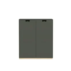 Vitrines & Présentoirs<Asplund Armoire Snö E, Green khaki, base en bouleau, portes opaques, dj.42 cm