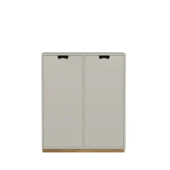 Vitrines & Présentoirs<Asplund Armoire Snö E, Light grey, base en chêne, portes opaques, dj.42 cm