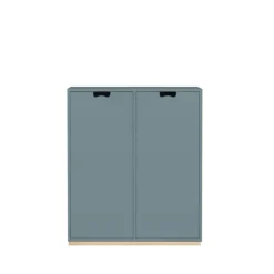 Vitrines & Présentoirs<Asplund Armoire Snö E, Nordic blue, base en bouleau, portes opaques, dj.42 cm