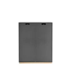 Vitrines & Présentoirs<Asplund Armoire Snö E, Storm grey, base en bouleau, portes opaques, dj.30 cm