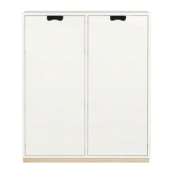 Vitrines & Présentoirs<Asplund Armoire Snö E, white, base en bouleau, portes opaques, dj.42 cm