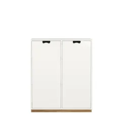 Vitrines & Présentoirs<Asplund Armoire Snö E, White, base en chêne, portes opaques, dj.42 cm