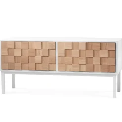 Meubles Tv & Media|Commodes & Buffets<A2 Banc multimédia Collect 2016 avec pieds, Chêne huilé blanc-blanc