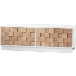 Meubles Tv & Media|Commodes & Buffets<A2 Banc multimédia Collect 2016, Chêne huilé blanc-blanc