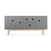 Meubles Tv & Media|Commodes & Buffets<Zweed Banc multimédia Peep M2, slate grey, chêne pigmenté blanc
