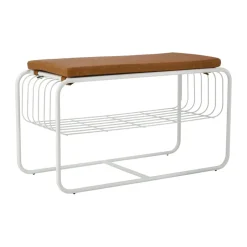 Rangements À Chaussures<Scandi Living Banc/étagère à chaussures Nod 80x36c42 cm, White