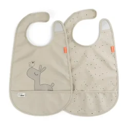 Accessoires Pour Chambre D'Enfants|Accessoires Pour Chambre D'Enfants<Done by deer Bavoir Lalee avec velcro, lot de 2, Sable