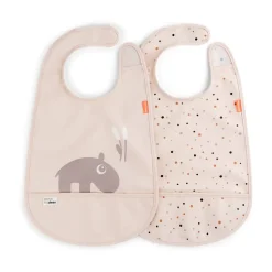 Accessoires Pour Chambre D'Enfants|Accessoires Pour Chambre D'Enfants<Done by deer Bavoir Ozzo avec velcro, lot de 3, Poudre