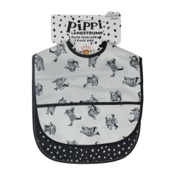 Accessoires Pour Chambre D'Enfants|Accessoires Pour Chambre D'Enfants<Rätt Start Bavoir Pippi Cirkus, lot de 2, Multi