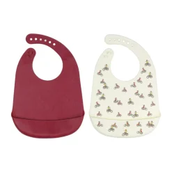 Accessoires Pour Chambre D'Enfants|Accessoires Pour Chambre D'Enfants<Rätt Start Bavoirs Lotta sur Bråkmakargatan, lot de 2, Rouge-blanc