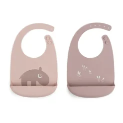 Accessoires Pour Chambre D'Enfants|Accessoires Pour Chambre D'Enfants<Done by deer Bavoirs Ozzo, lot de 2, Poudre