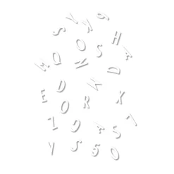 Tableaux Mémo<Design Letters Boîte de lettres , lettres blanches