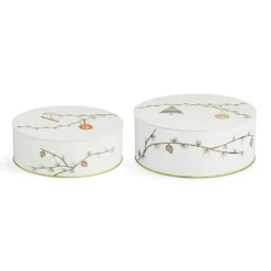 Décorations De Noël<Kähler Boîte de rangement de Noël Hammershøi Lot de 2, Blanc