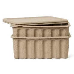 Rangements Pour Les Chambres D'Enfants|Paniers De Rangement<Ferm Living Boîte de rangement Ferm papier avec couvercle Lot de 2, Marron