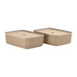 Paniers De Rangement<Zone Denmark Boîte de rangement Pulp 32x48 cm, lot de 2, Natural Brown