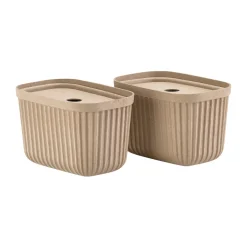 Paniers De Rangement<Zone Denmark Boîte de rangement Pulp 15x23 cm, lot de 2, Natural Brown