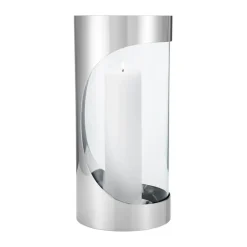 Photophores<Georg Jensen Bougeoir Chrome contours hurricane 33 cm, Acier inoxydable