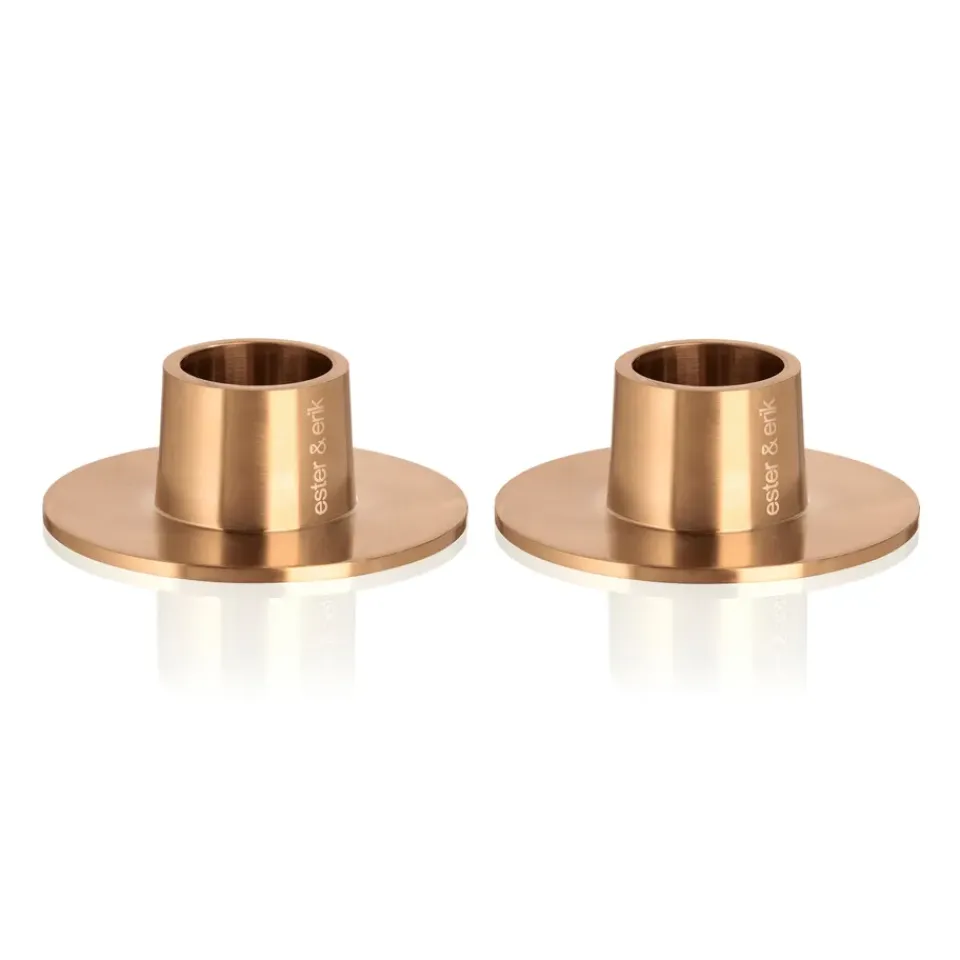 Bougeoirs<Ester & erik Bougeoir mat Lot de 2, Or rosé