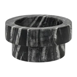 Bougeoirs<Mette Ditmer Bougeoir Marble pour bougies en bloc 5 cm, Noir-gris