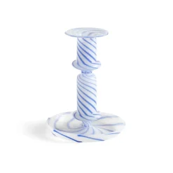 Bougeoirs<HAY Bougeoir moyen Flare Stripe, Bleu-blanc