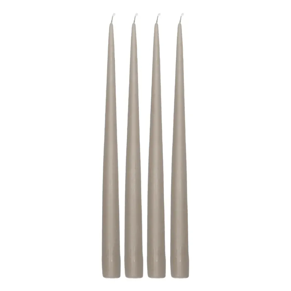 Bougies<Scandi Essentials Bougie antique Atmosphere 32 cm, lot de 4, Taupe