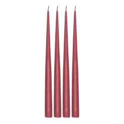 Bougies<Scandi Essentials Bougie antique Atmosphere 32 cm, lot de 4, Rouge foncé