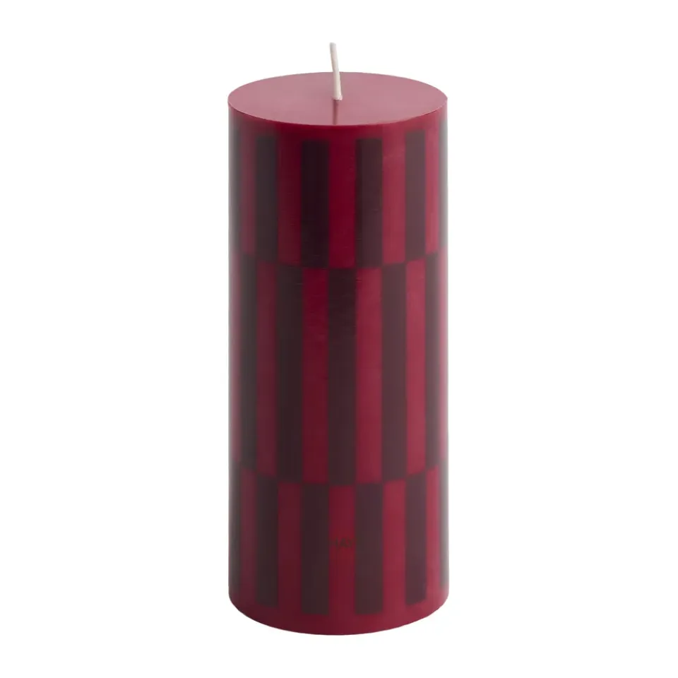 Bougies<HAY Bougie bloc Column Candle small 15 cm, Wine-bordeaux