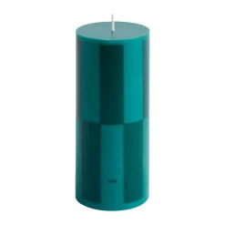 Bougies<HAY Bougie bloc Column Candle small 15 cm, Green-dark green large check