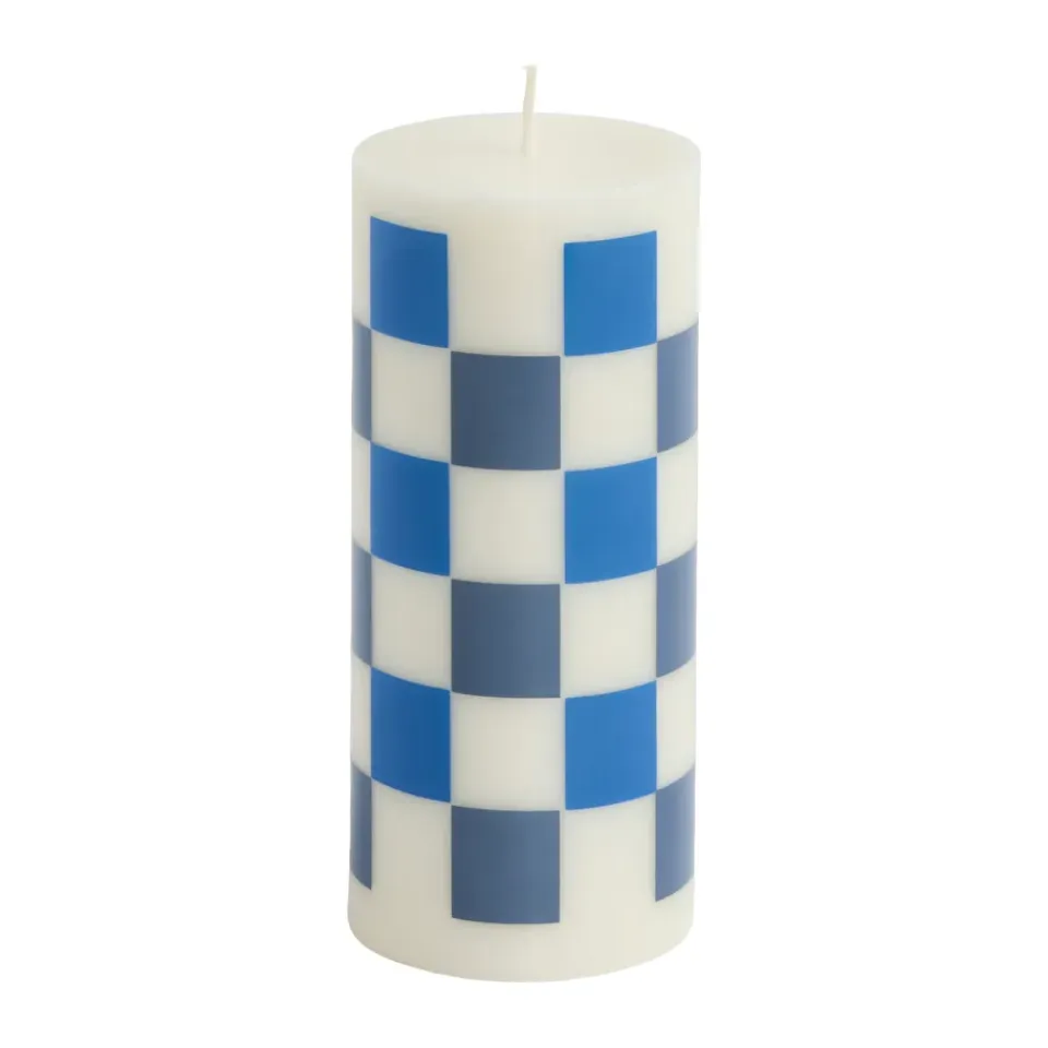 Bougies<HAY Bougie bloc Column Candle small 15 cm, Off white-blues