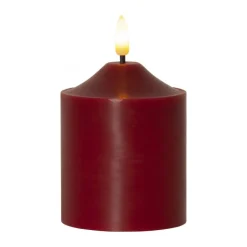 Bougies Led<Star Trading Bougie chauffe-plat LED Flame 12 cm, Rouge