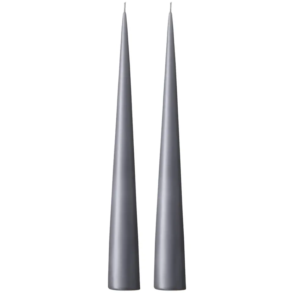 Bougies<Ester & erik Bougie cônique 37 cm Lot de 2 mat, Dark slate 74