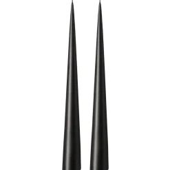 Bougies<Ester & erik Bougie cônique 37 cm Lot de 2 mat, Raw black 75