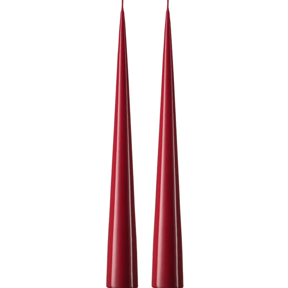Bougies<Ester & erik Bougie cônique 37 cm Lot de 2 lacquées, Wine 44-0