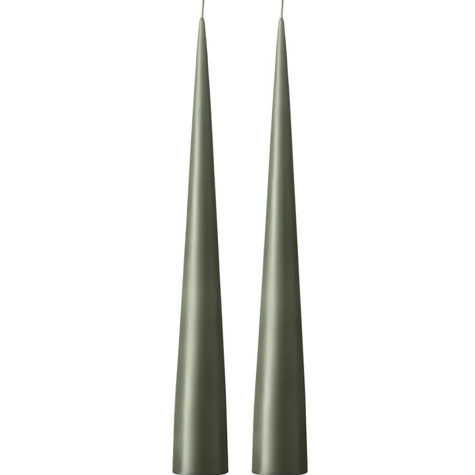 Bougies<Ester & erik Bougie cônique 37 cm Lot de 2 mat, Green soil 70