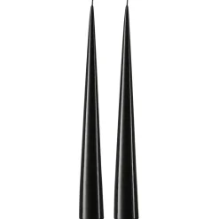 Bougies<Ester & erik Bougie cônique 37 cm Lot de 2 lacquées, Raw black 75-0