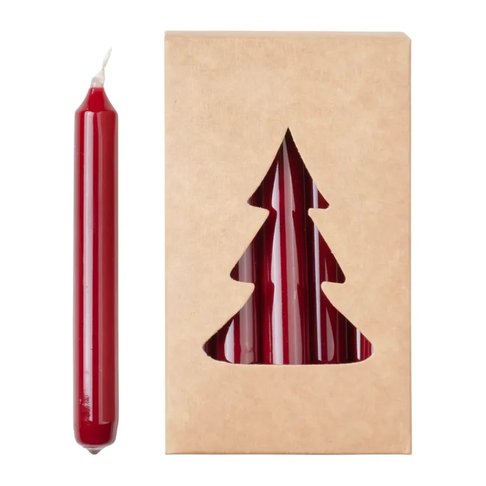 Bougies<Broste Copenhagen Bougie de Noël Broste glossy Ø1,2x10,2 cm lot de 20, Burgundy
