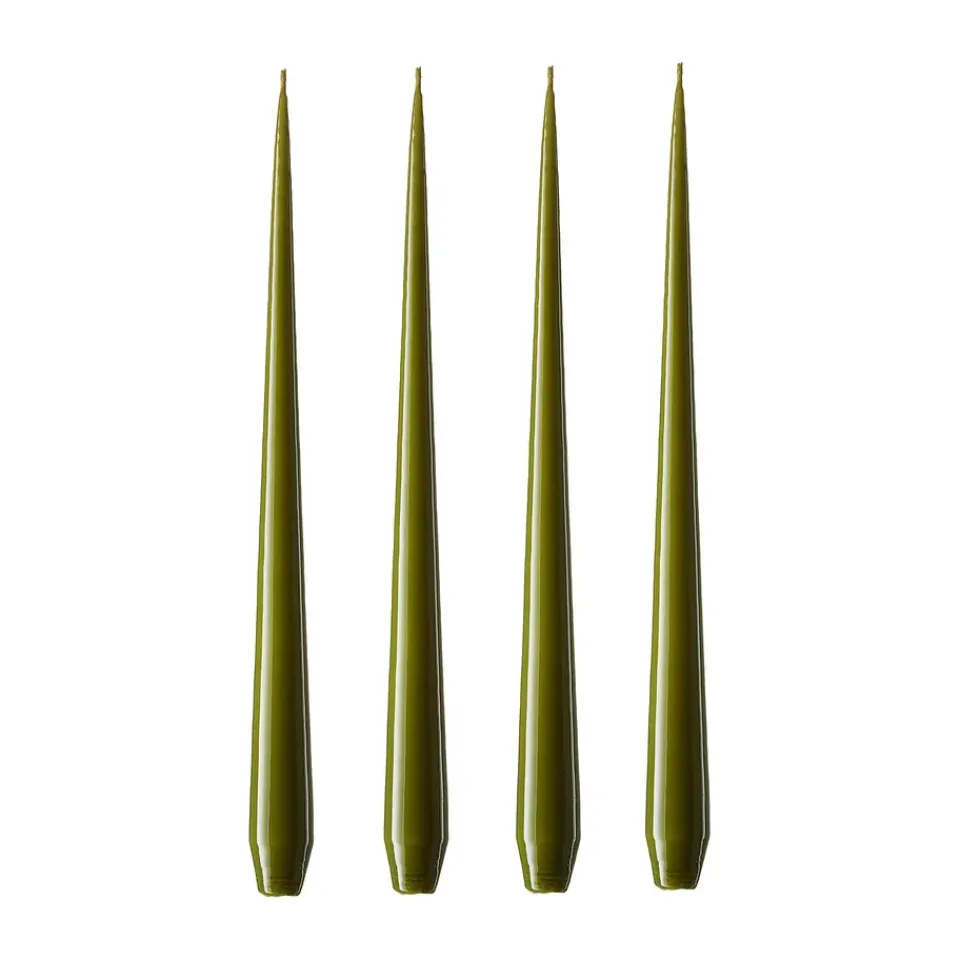 Bougies<Ester & erik Bougie Lot de 4 laquée, olive glow, 32 cm