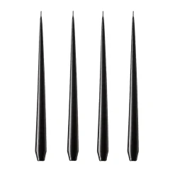 Bougies<Ester & erik Bougie Lot de 4 laquée, Raw black, 32 cm