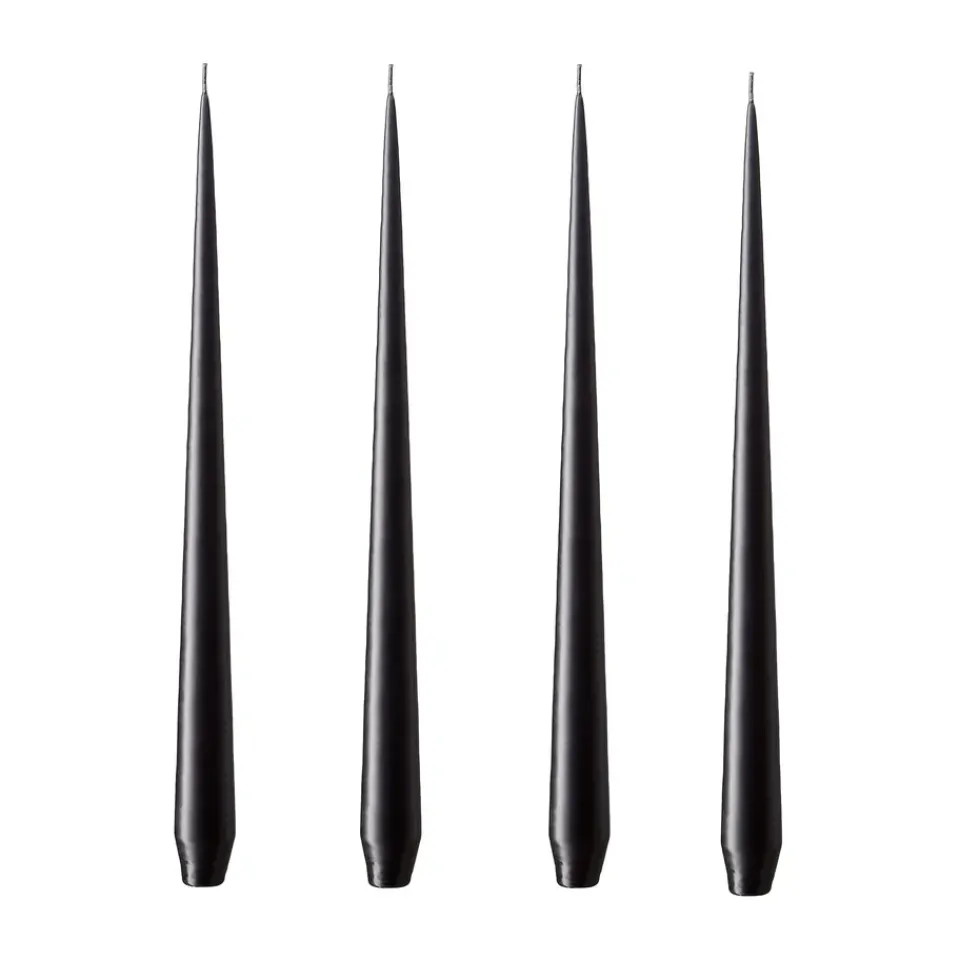 Bougies<Ester & erik Bougie Lot de 4 mat, raw black, 32 cm