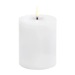 Bougies Led<Uyuni Lighting Bougie LED en bloc Uyuni Melted, Blanc rustique, Ø7,8x10 cm