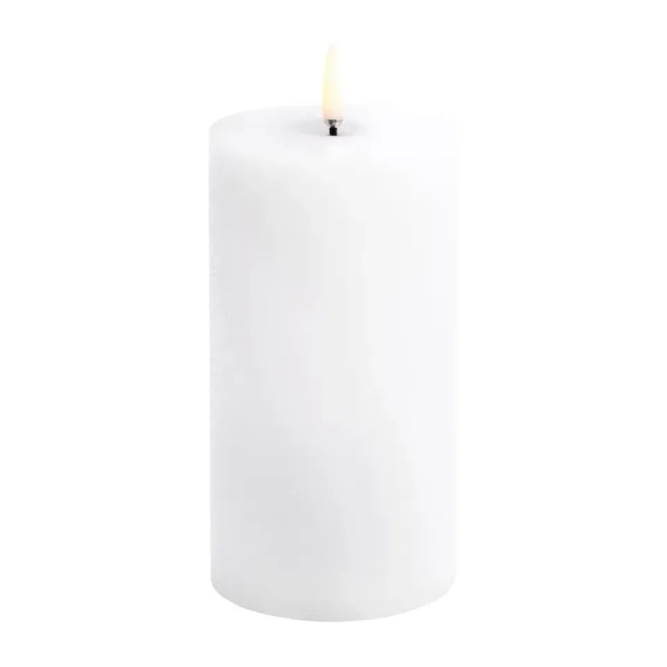 Bougies Led<Uyuni Lighting Bougie LED en bloc Uyuni Melted, Blanc rustique, Ø7,8x15 cm