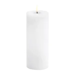 Bougies Led<Uyuni Lighting Bougie LED en bloc Uyuni Melted, Blanc rustique, Ø7,8x20 cm