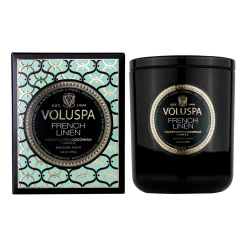 Bougies Parfumées & Diffuseurs<Voluspa Bougie parfumée Classic Maison Noir 60 heures, French Linen
